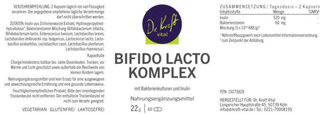 Bifido Lacto Komplex (60 Kapseln) - Dr. Kraft Vital Shop