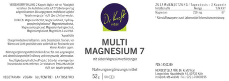 Multi Magnesium 7 (60 Kapseln) - Dr. Kraft Vital Shop