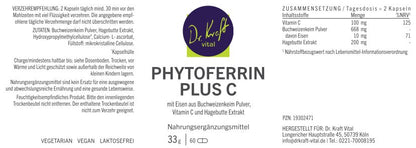 Phytoferrin plus C (60 Kapseln) - Dr. Kraft Vital Shop