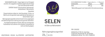 Selen 200µg (60 Kapseln) - Dr. Kraft Vital Shop