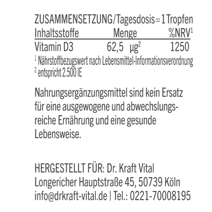 Vitamin D forte Tropfen 2.500IE (15ml)